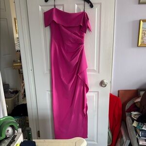 Elegant Pink Off-Shoulder Dress